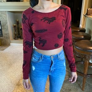 Long sleeve crop top
